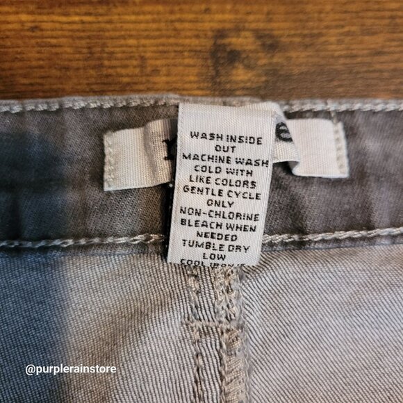 Refugee Jeans Size 18 Skinny High Rise Charcoal Wash Stretch Denim Raw Hem - Picture 4 of 10